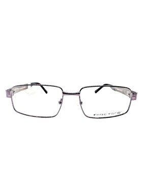 Octo 180 Gunmetal Frame Rectangle Eyeglasses D49 RX M Rigid 53-18-140